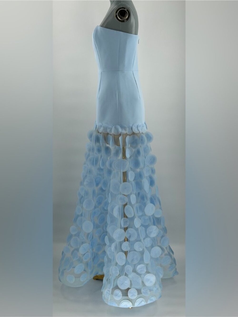 🆕 BRONX & BANCO 🧿 NWOT Harper Strapless Gown, Powder Blue - Sz XS US 2 - Picture 5 of 15